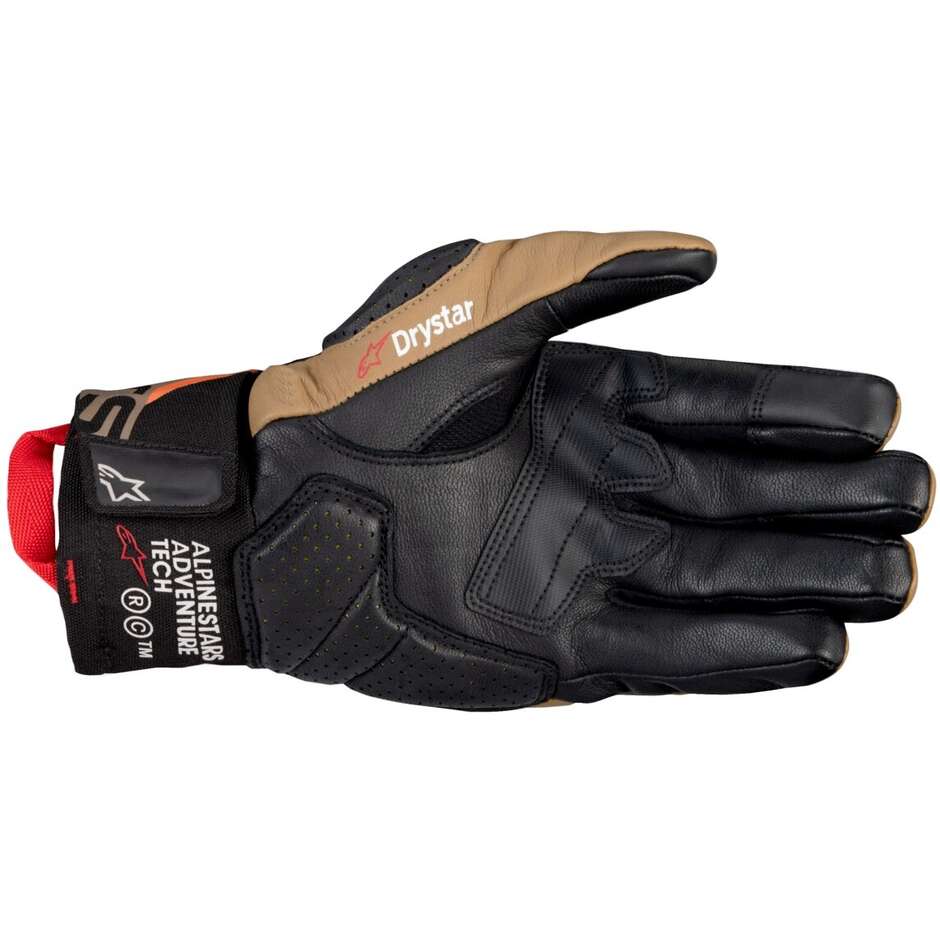 Gants de moto en cuir noir Alpinestars BELIZE V3 DRYSTAR