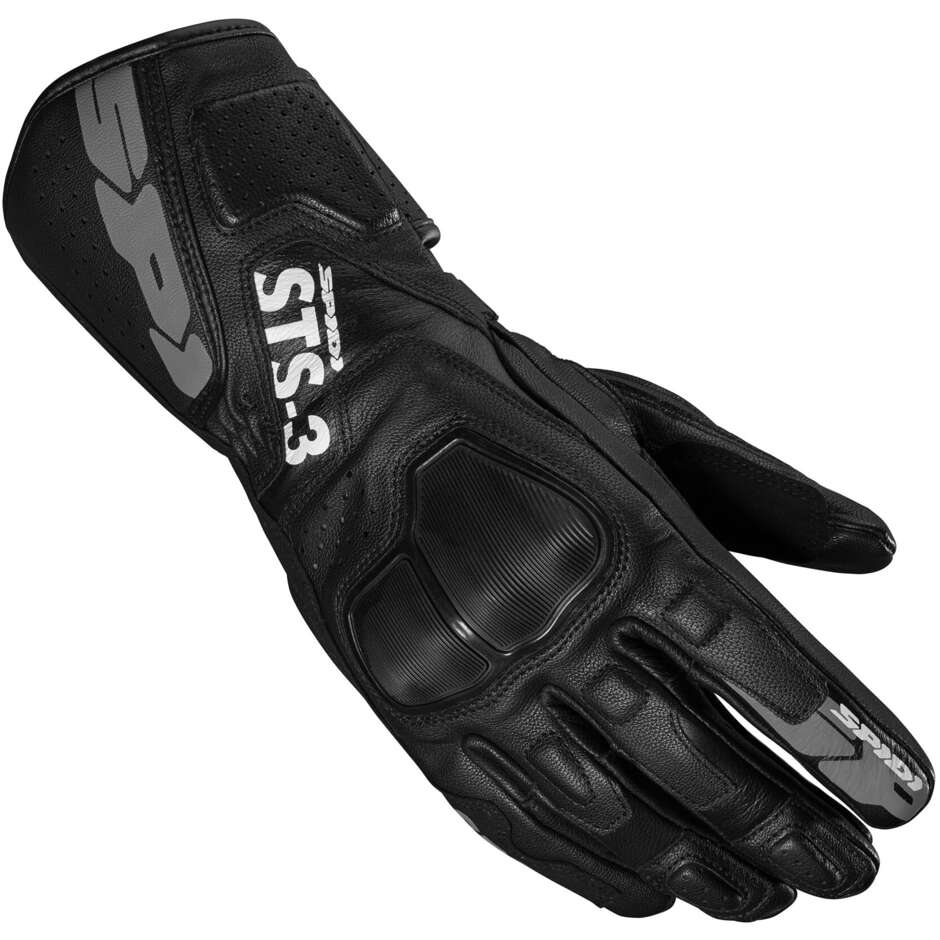 Gants de moto en cuir pour femme Spidi STS-3 LADY Noir