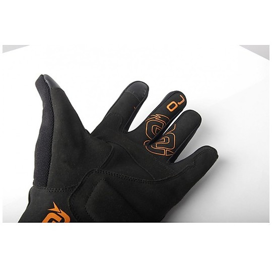 Gants de moto en tissu certifié Oj Atmosphere G195 DIFF Noir Orange