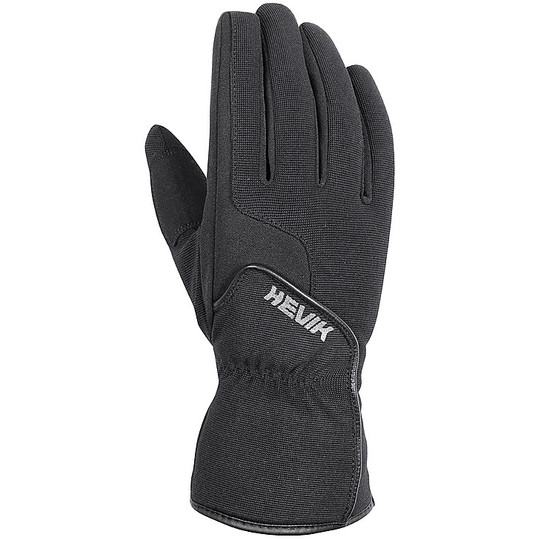 Gants de moto en tissu d'hiver Hevik Overalp Black