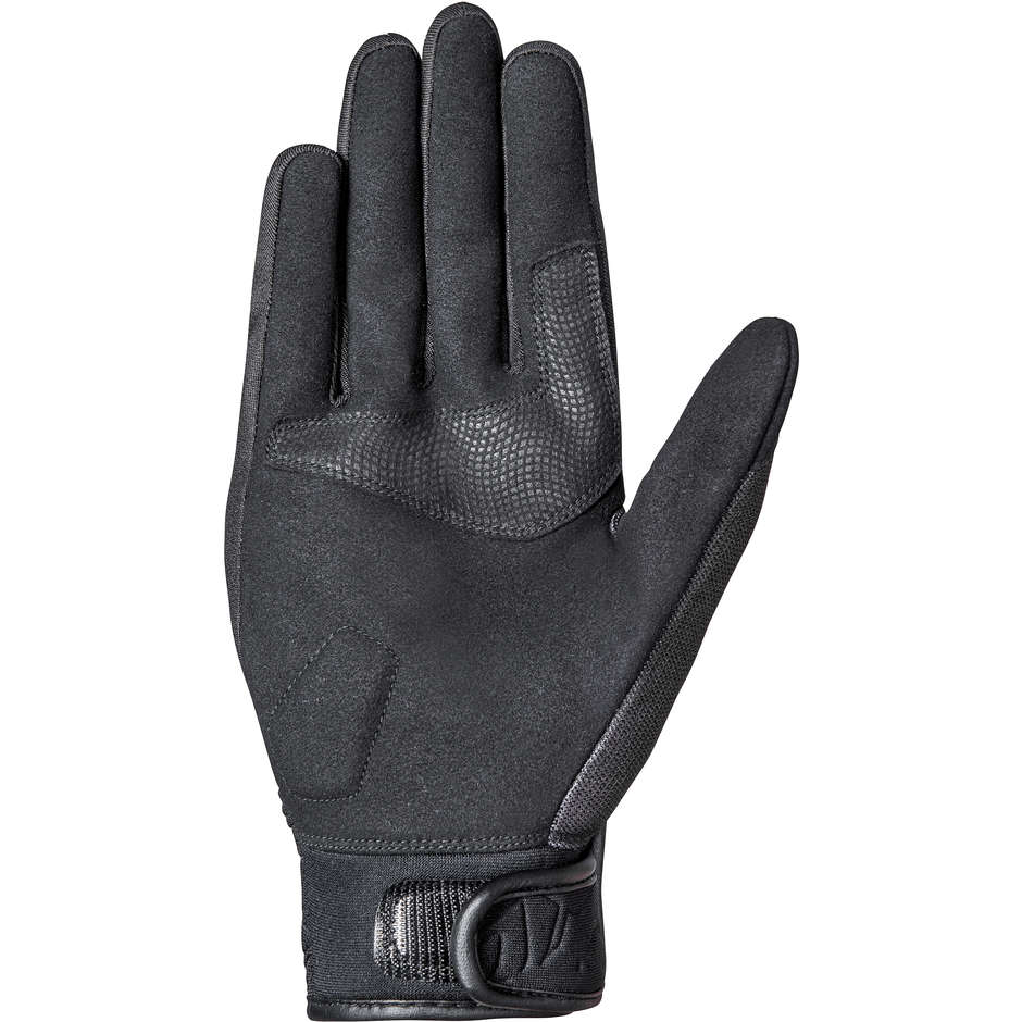 Gants de moto en tissu d'été Ixon RS SLICKER gris clair noir