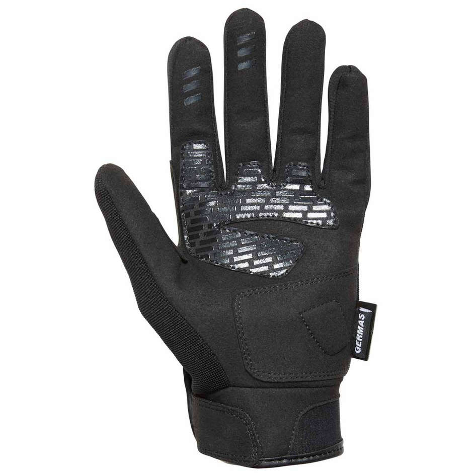 Gants de moto en tissu Gms JET CITY Noir Gris