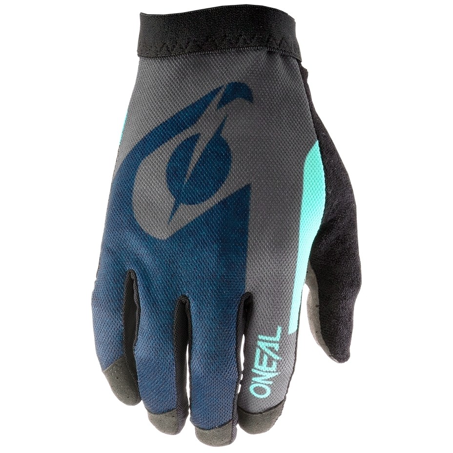 Gants de moto Enduro Oneal Amx Glove Altitude Blue Cyan Cross