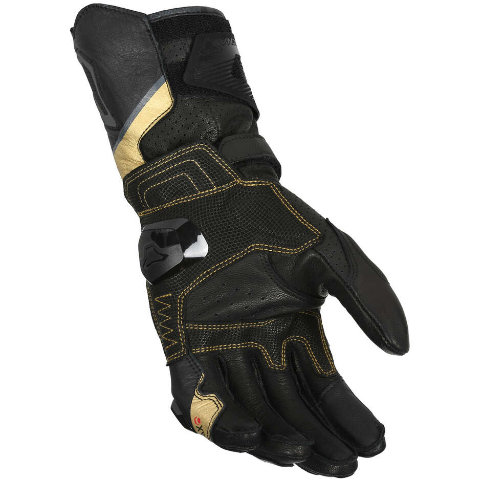 Gants de moto femme Macna Protego Noir or