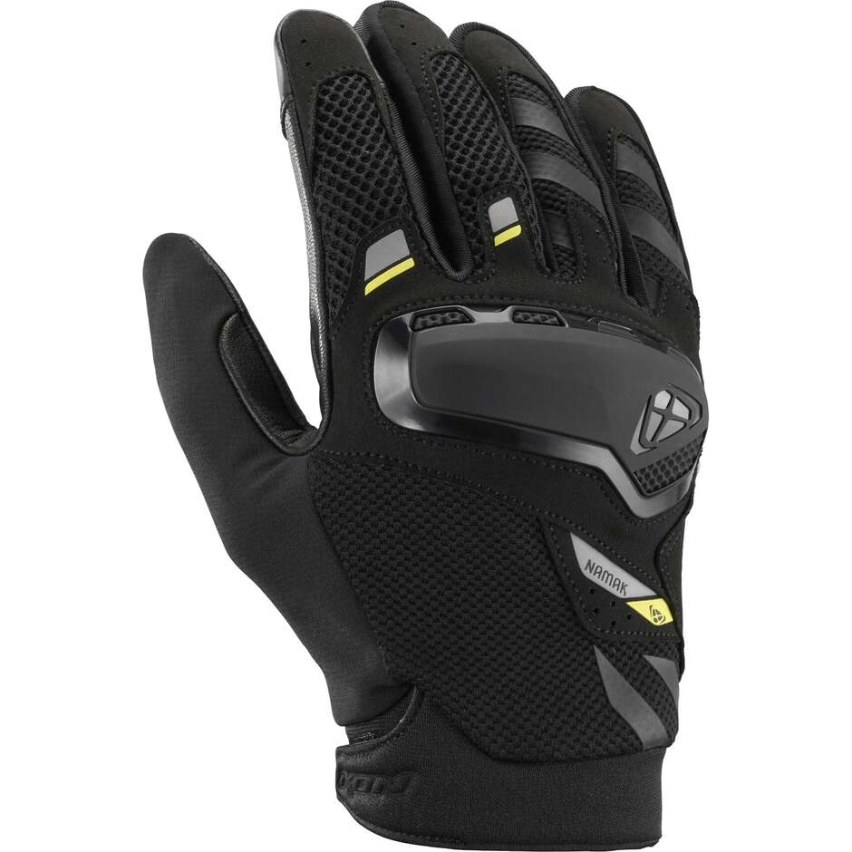 Gants de moto Ixon NAMAK Noir Jaune vif