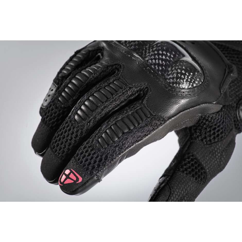Gants de moto Ixon RS4 AIR Lady Sports d'été Noir Fuchsia
