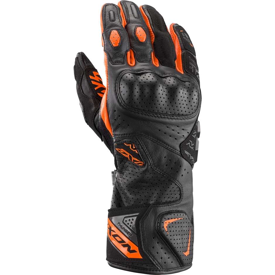 Gants de moto Ixon THUNDER AIR Racing Noir Anthracite Orange