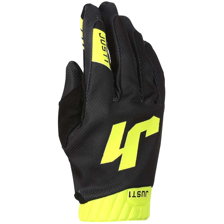 Gants de moto Just1 J-FLEX 2.0 Cross Enduro Noir Jaune Fluo