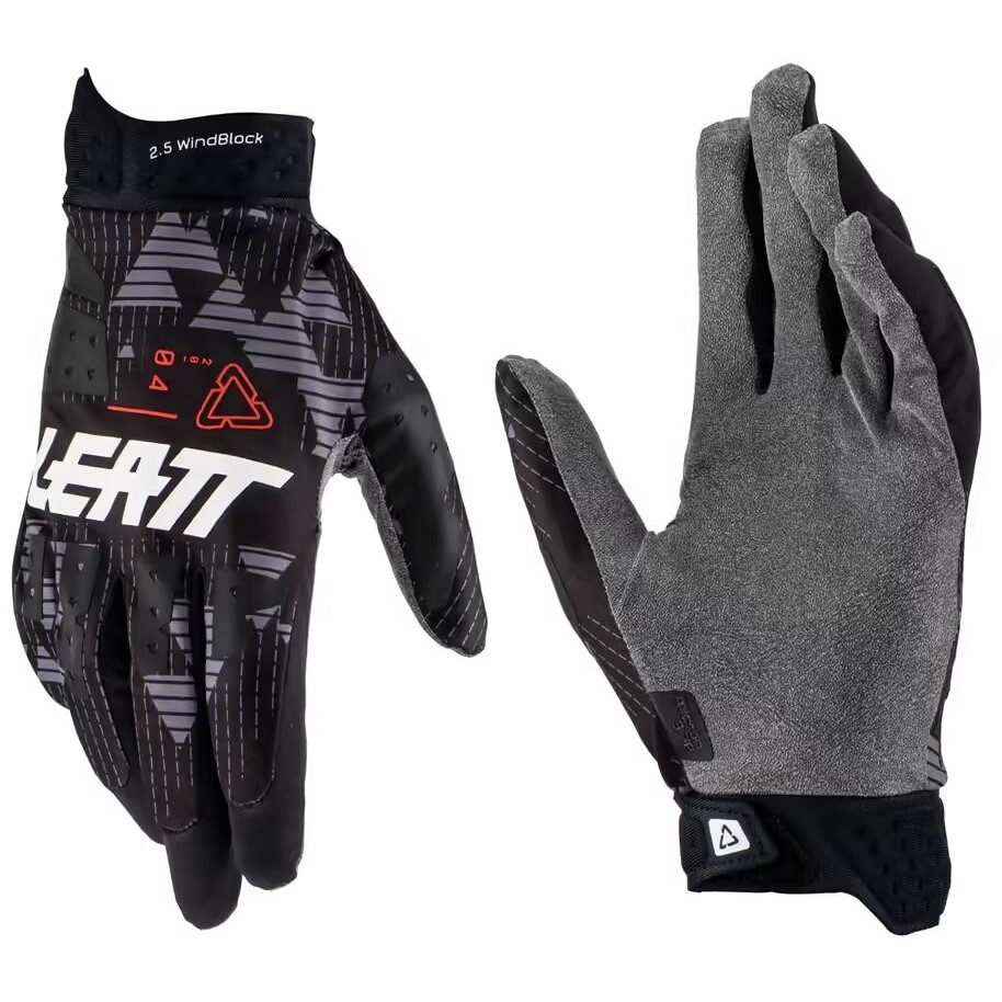 Gants de moto Leatt 2.5 WINDBLOCK Cross Enduro noir gris