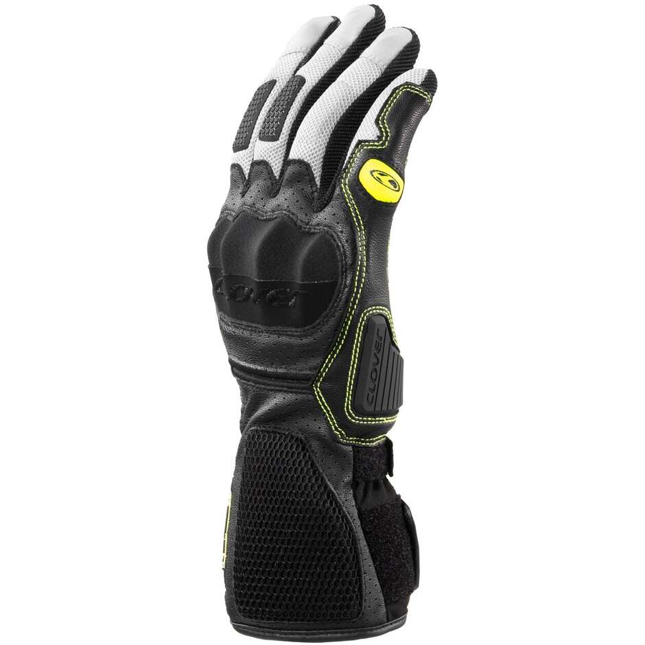 Gants de moto longs Clover SR-4 noir et gris