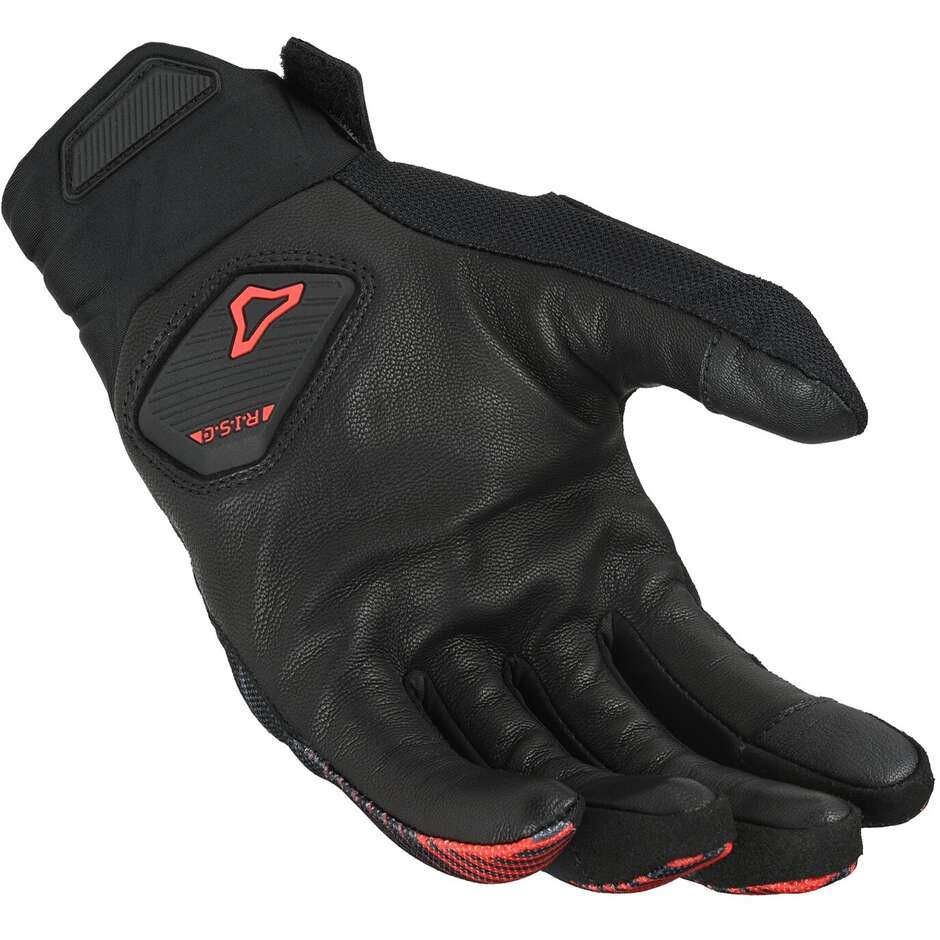 Gants de moto Macna Obtain Leer Rouge/Blanc