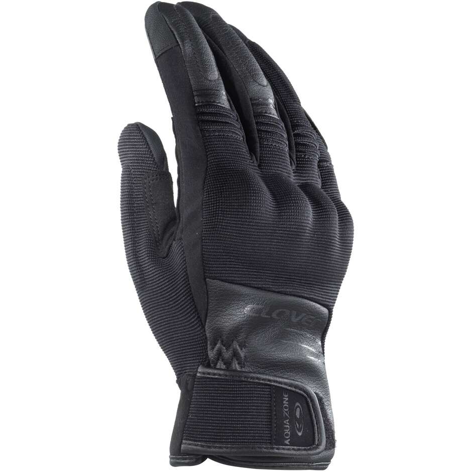 Gants de moto mi-saison Clover RUSH WP noirs