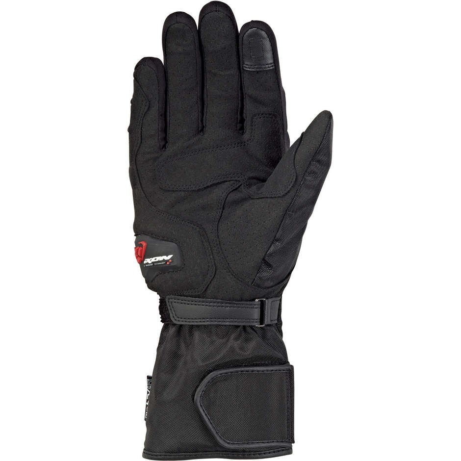 Gants de moto mi-saison Ixon RS Tourer Air en tissu perforé noir