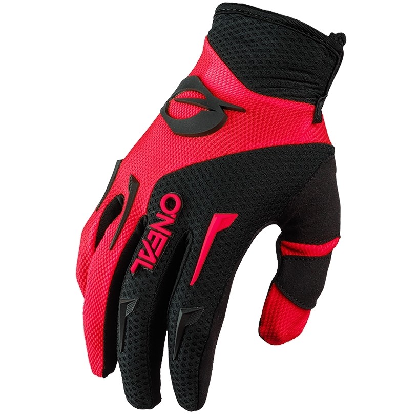 Gants de moto Oneal Element Glove Cross Enduro rouge noir