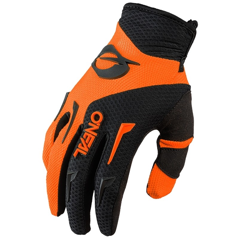 Gants de moto Oneal Element Youth Glove Cross Enduro Orange Noir