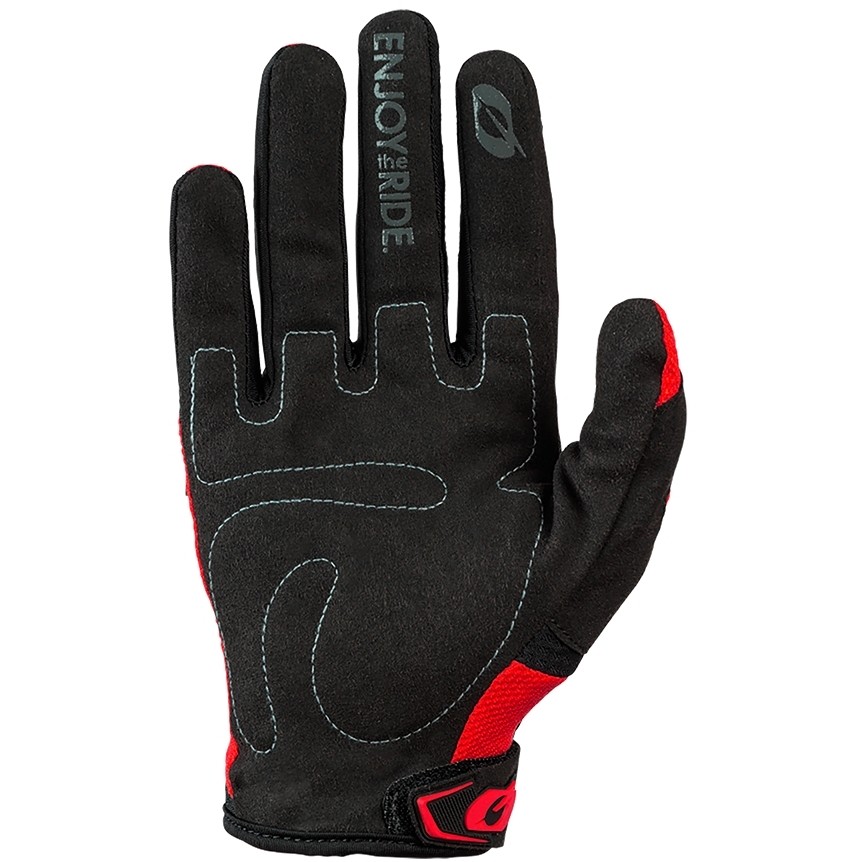 Gants de moto Oneal Element Youth Glove Cross Enduro rouge noir