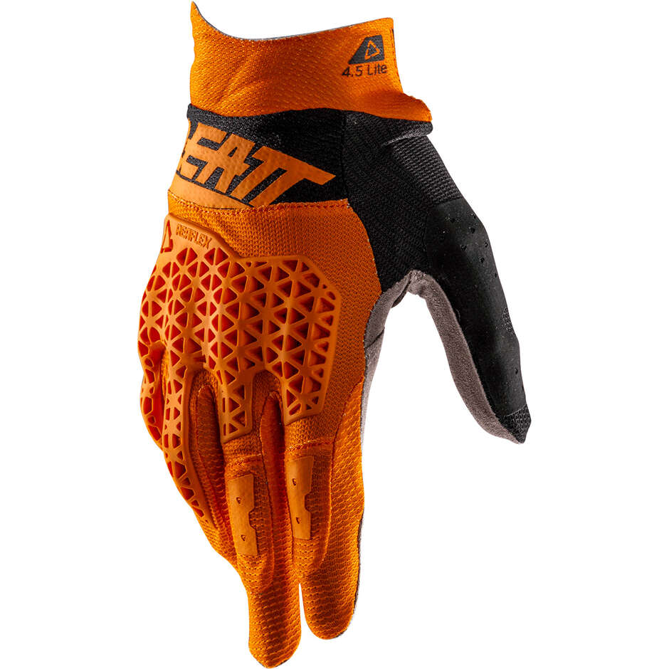 Gants de moto orange légers 4,5 pouces