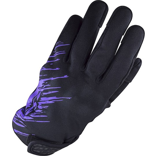 Gants de moto pour femmes en tissu imperméable Ls2 JET Black Purple CE