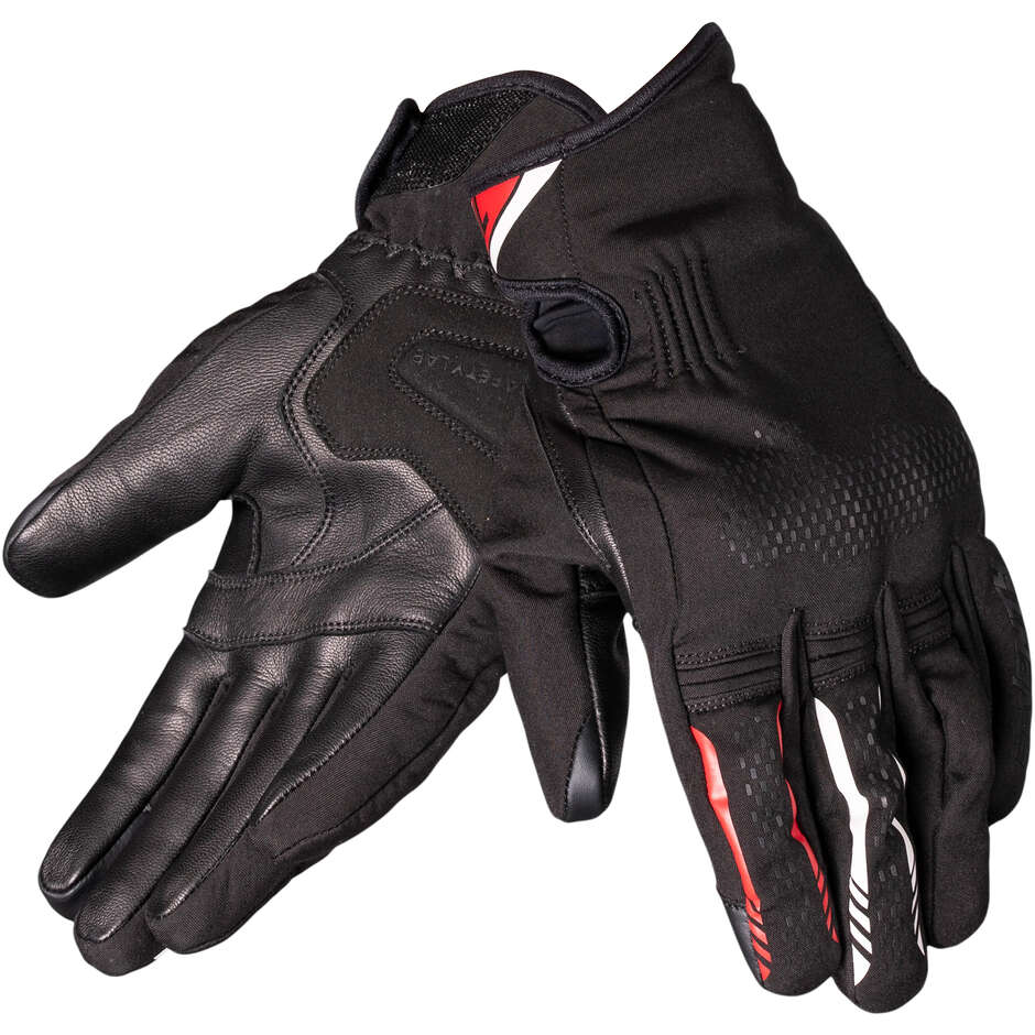 Gants de moto pour homme Seventy Degrees SD-N15 HORNET 2 Noir Rouge Blanc