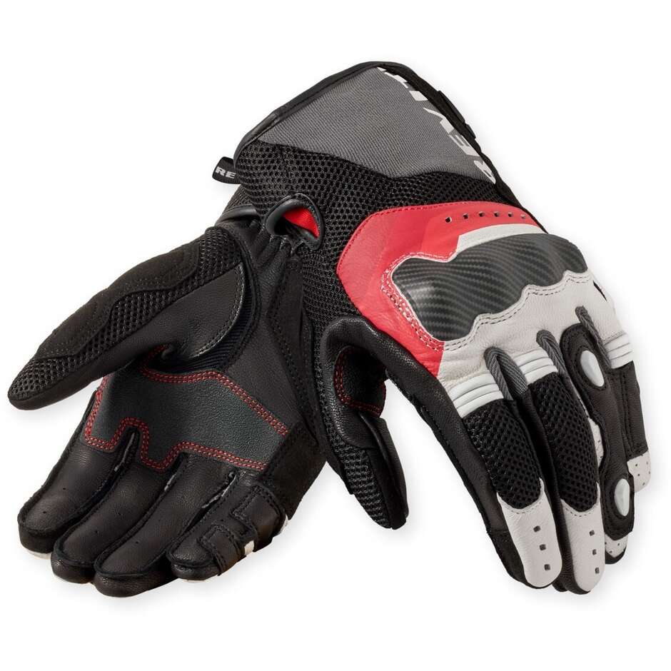 Gants de moto Rev'it Blaze Blanc Rouge