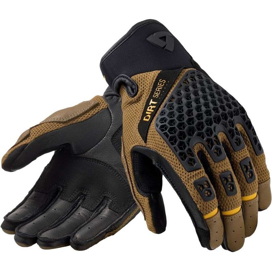 Gants de moto Rev'it Caliber 2 Noir Marron