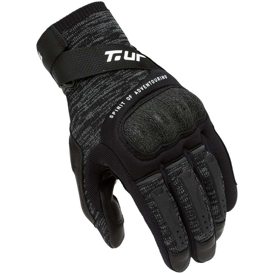 Gants de moto T-UR T917HU G KNIT noirs