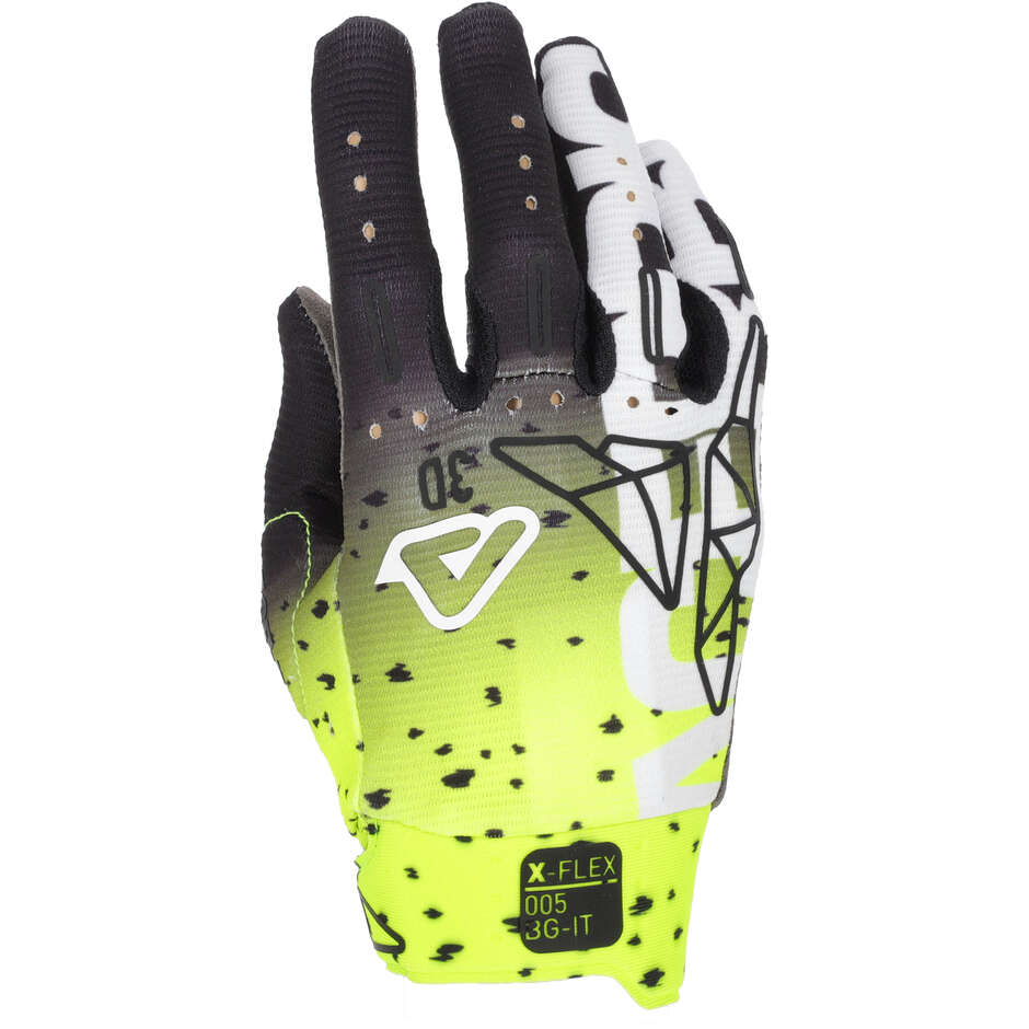 Acerbis X-FLEX 2.0 Motocross Gloves Black Fluo Yellow