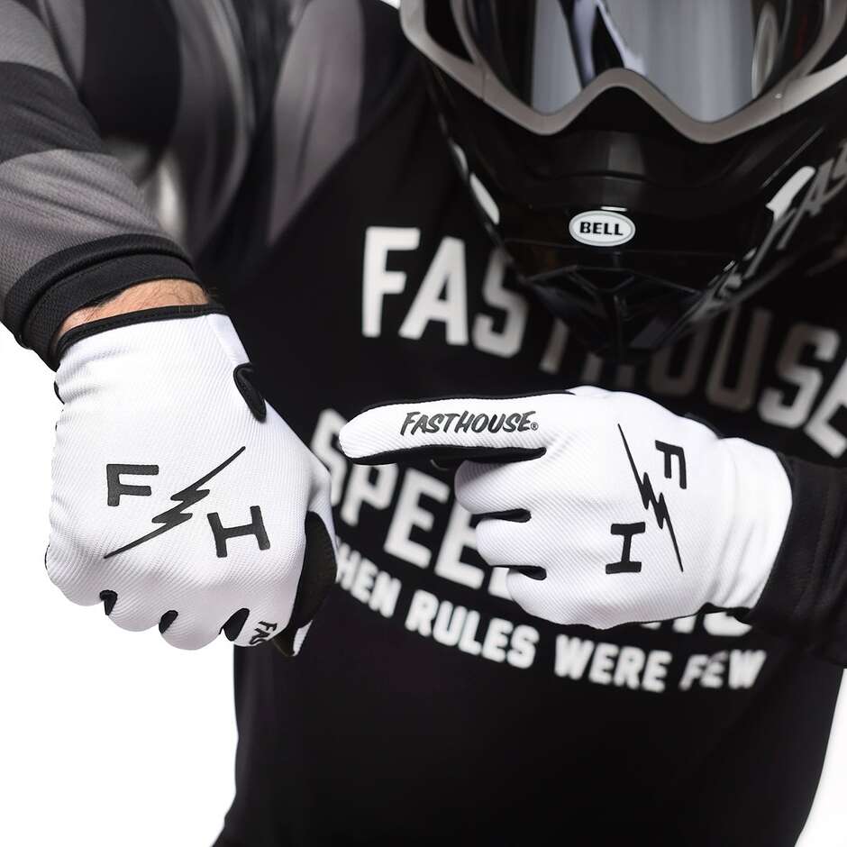 Gants de motocross FASTHOUSE CARBON 24.1 ETERNAL WHITE