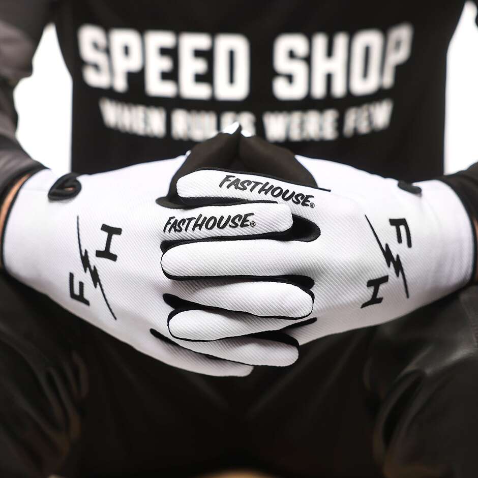 Gants de motocross FASTHOUSE CARBON 24.1 ETERNAL WHITE