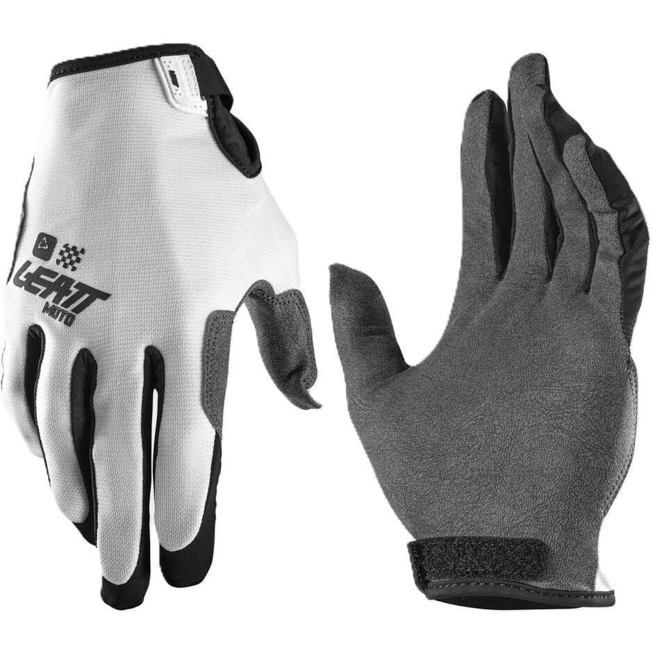 Gants de motocross Leatt 1.5 Mini-Jr pour enfants, blancs
