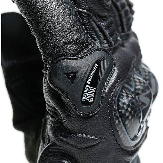 Gants de sport moto en cuir Dainese CARBON 3 SHORT noir