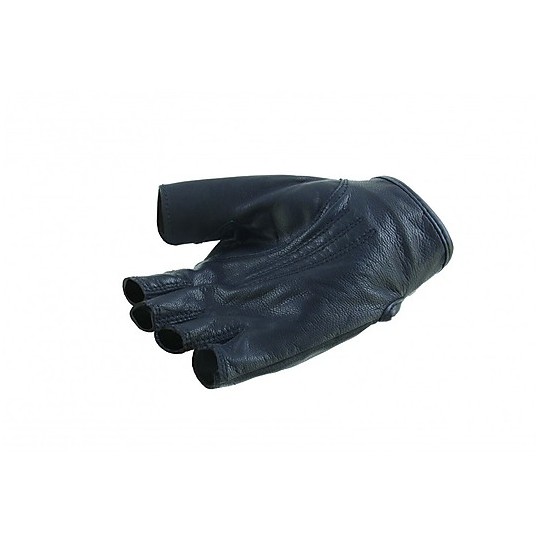 HARLEY DAVIDSON HOMME - GANTS DE MOTO SANS DOIGTS PERFORÉS CUIR - NOIR
