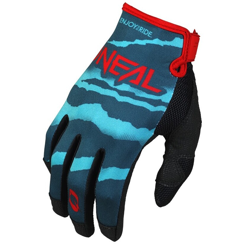 Gants Enduro Oneal Mayhem Wild Cross bleu rouge