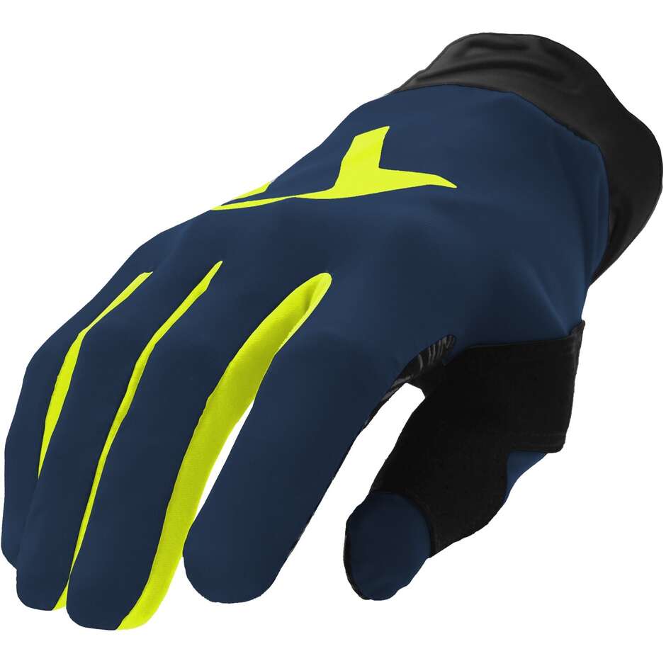 Gants moto cross Acerbis MX LINEAR 2.0 bleu jaune