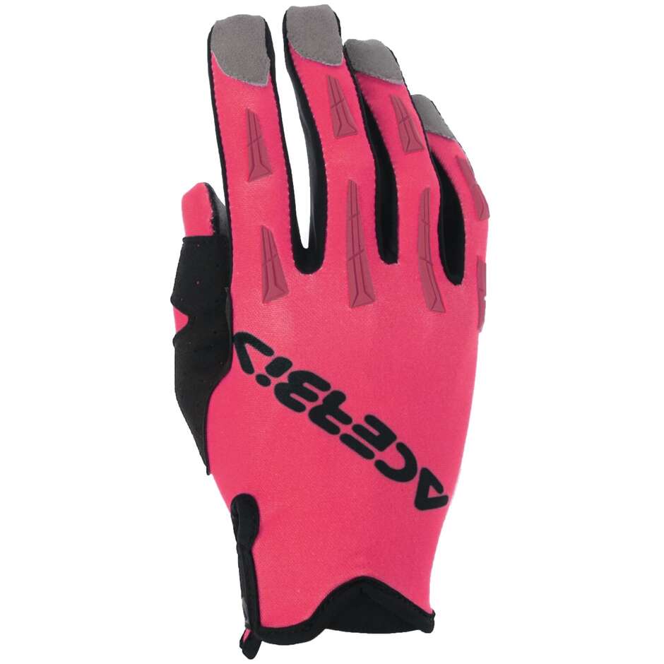 Gants Moto Cross Acerbis MX XP 2.0 Fuchsia Blanc