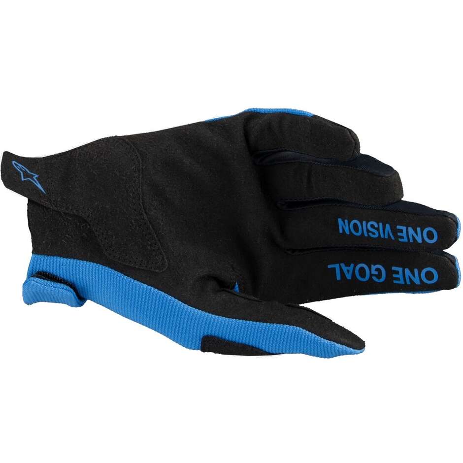 Gants Moto Cross Enduro Alpinestars RADAR Bleu Noir