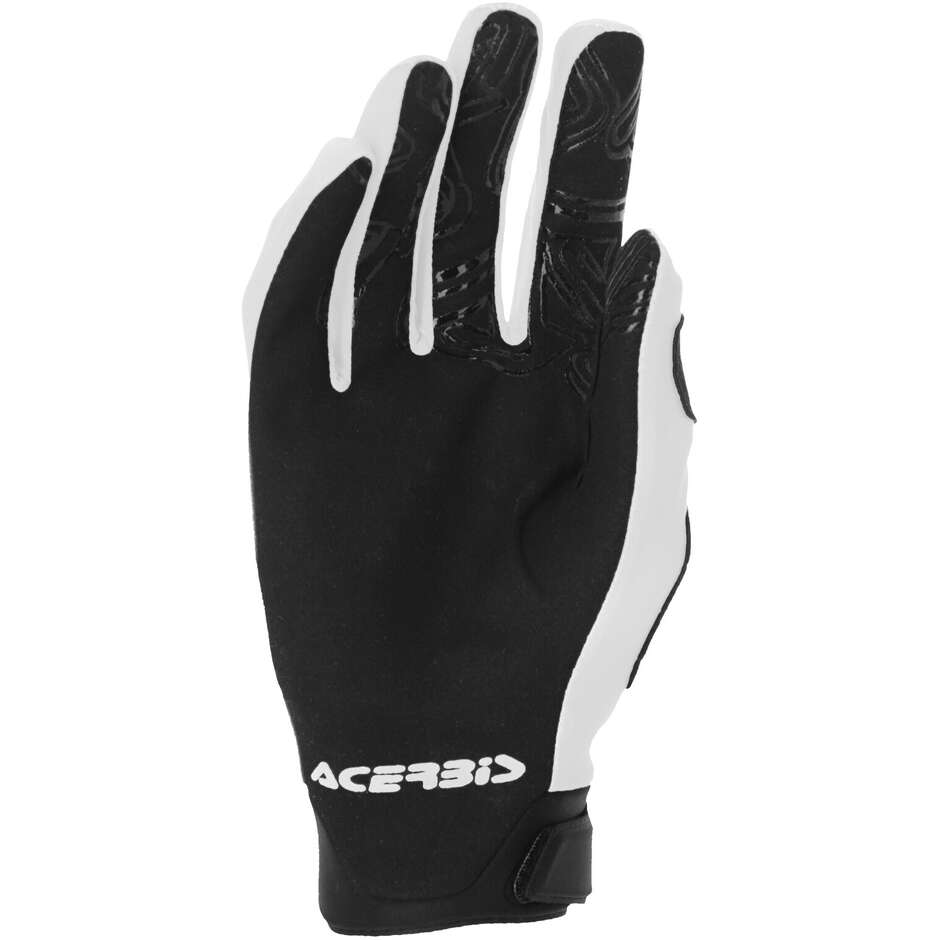 Gants Moto Cross Enfant Acerbis MX LINEAR KID 2.0 blanc noir