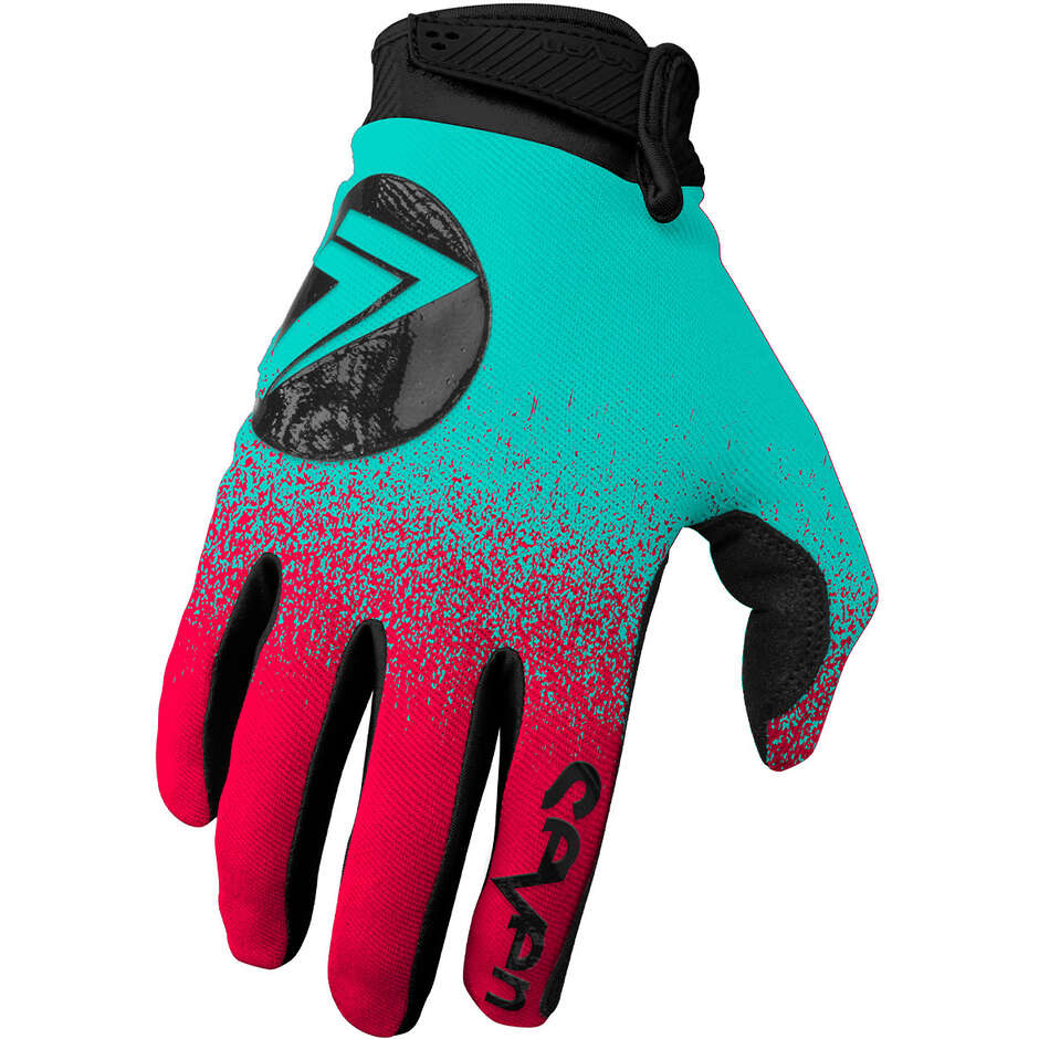 Gants Moto Cross SEVEN MX ANNEX 7 DOT Fluo Rouge Bleu