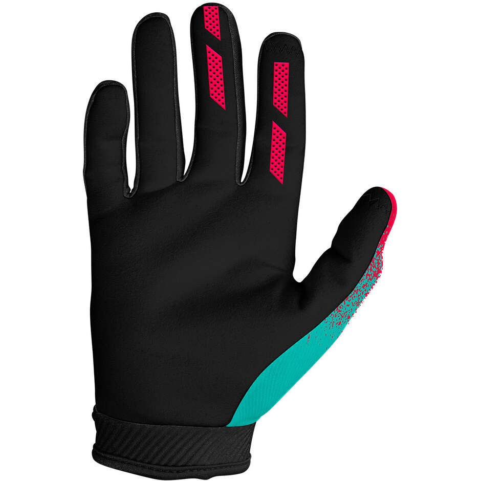 Gants Moto Cross SEVEN MX ANNEX 7 DOT Fluo Rouge Bleu