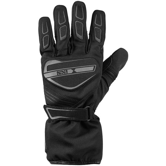Gants moto de tourisme en cuir et tissu Ixs TOUR LT MIMBA-ST Noir