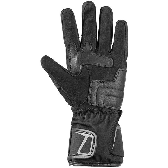 Gants moto de tourisme en cuir et tissu Ixs TOUR LT MIMBA-ST Noir