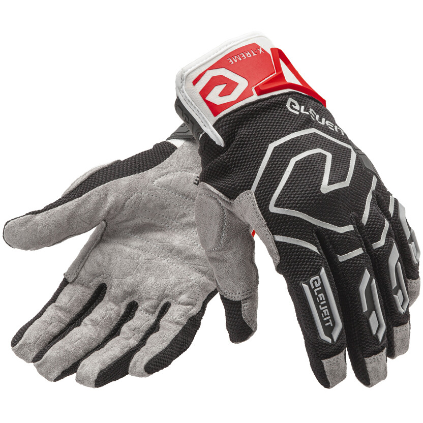 Gants moto Eleveit X TREME GLOVES 23 Cross Enduro noir rouge blanc