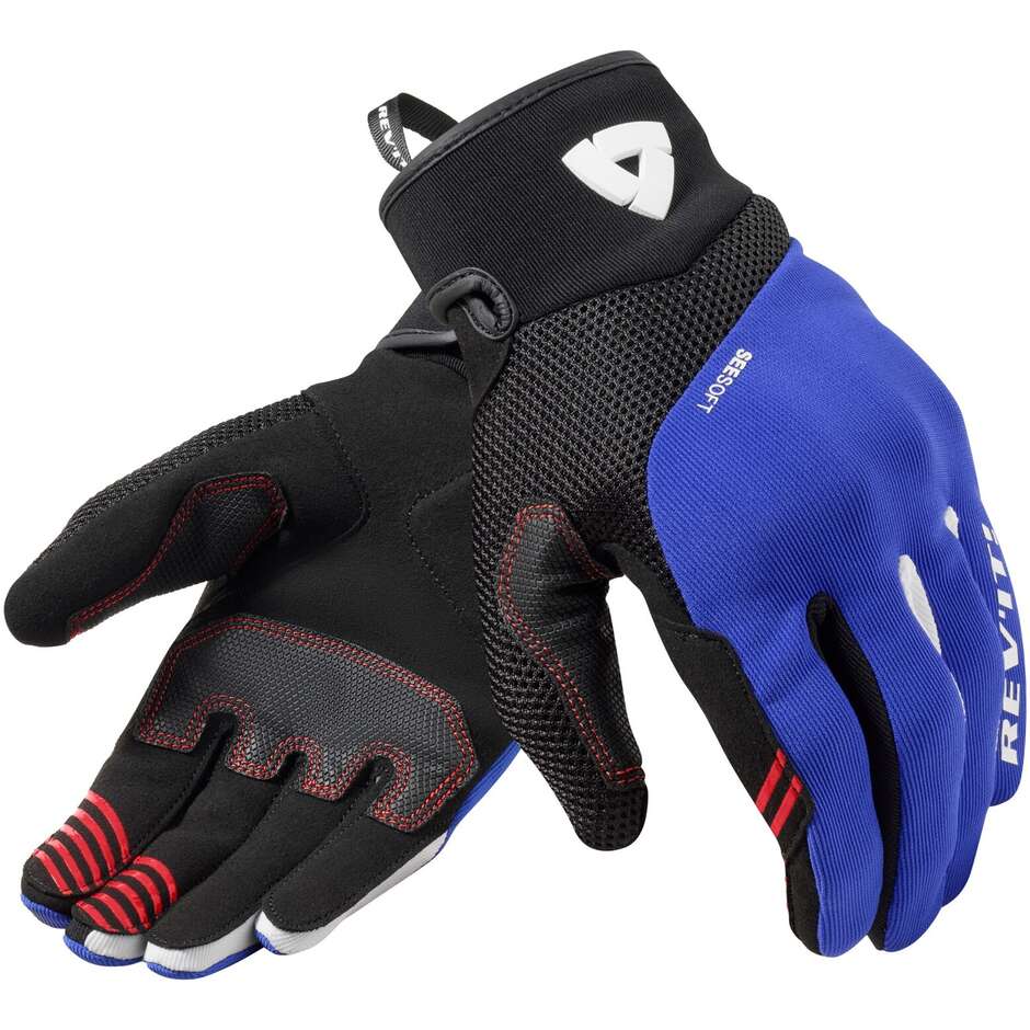 Gants moto en tissu Rev'it ENDO bleu noir