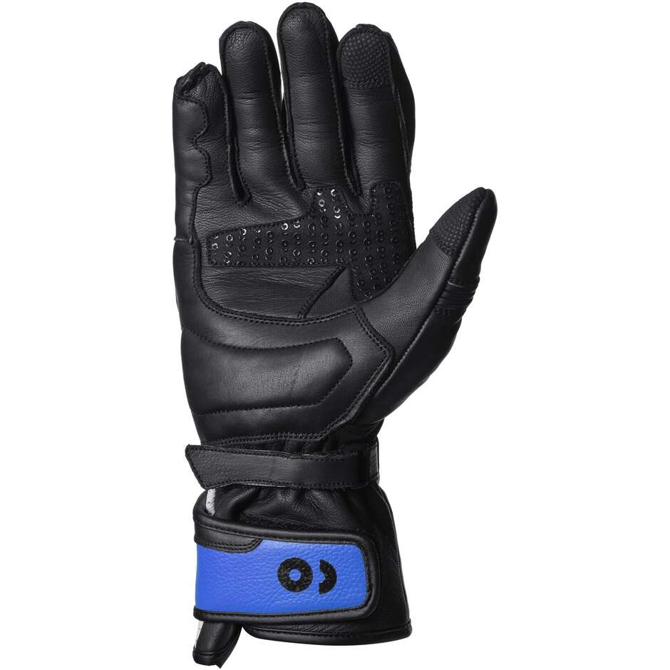 Gants moto Gms GR-1 SF Gants Noir Blanc Bleu
