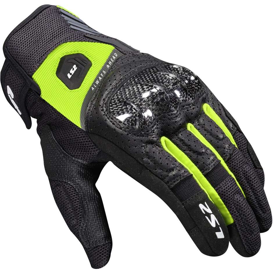 Gants moto LS2 ATOM MAN Noir HV Jaune