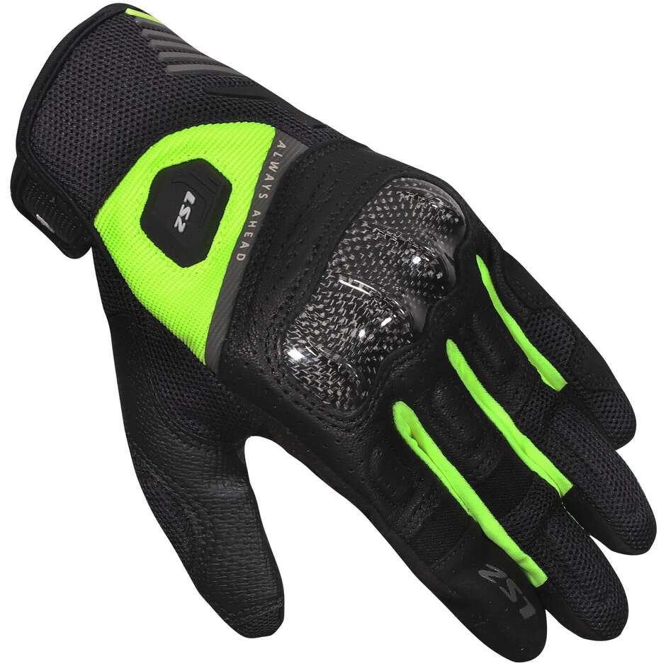 Gants moto LS2 ATOM MAN Noir HV Jaune