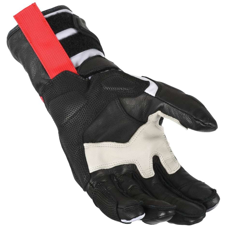 Gants moto Macna Brawler RTX blanc rouge bleu