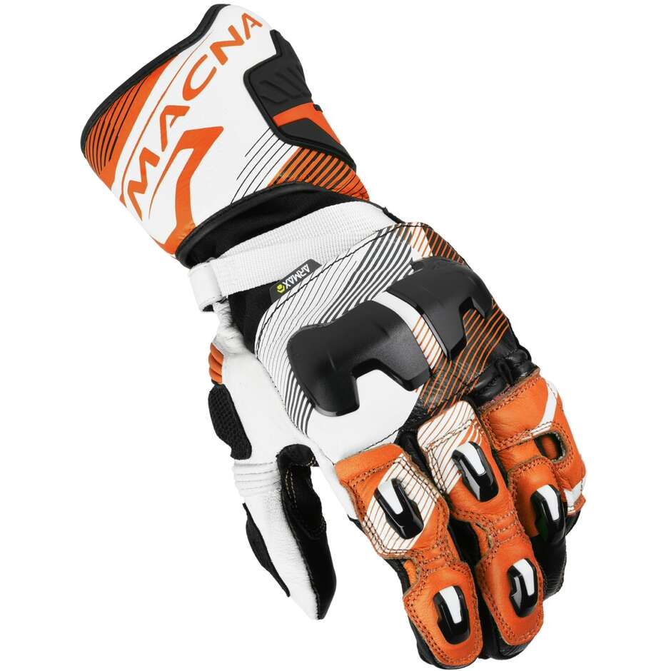 Gants moto Macna Powertrack 2.0 gris noir orange
