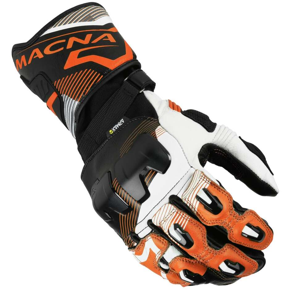 Gants moto Macna Powertrack 2.0 gris noir orange
