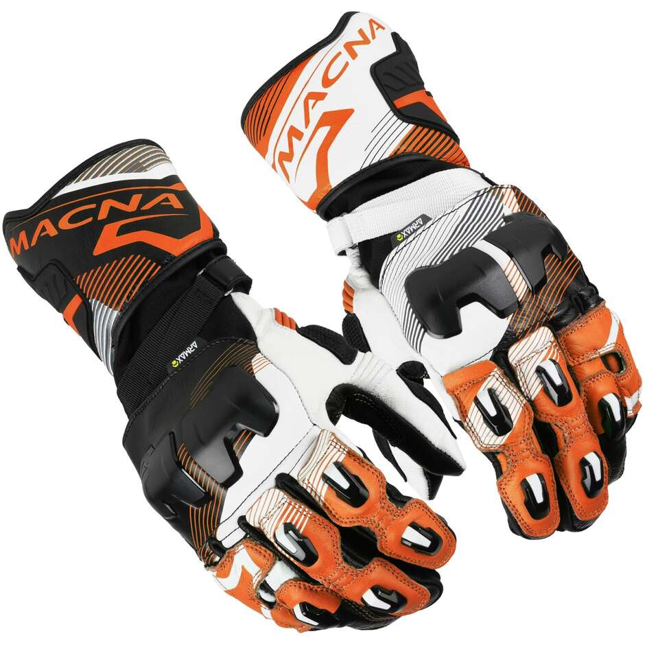 Gants moto Macna Powertrack 2.0 gris noir orange